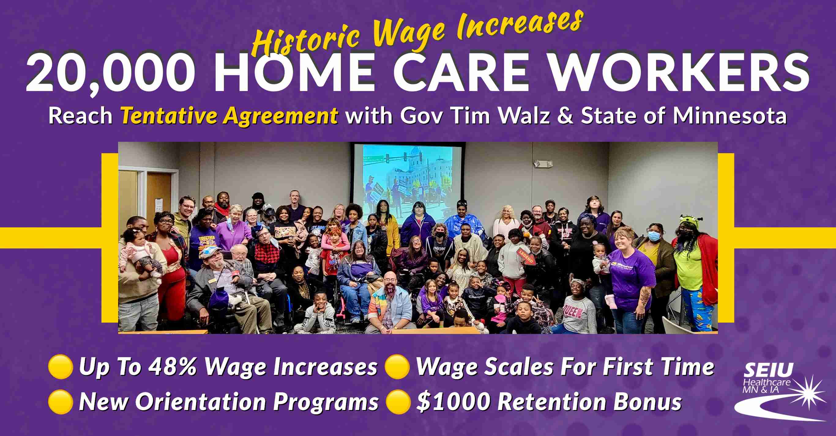 SEIU Home Care Workers Win Historic Wage Increases in Tentative